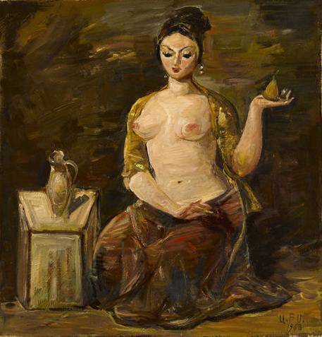 Nude with a pear