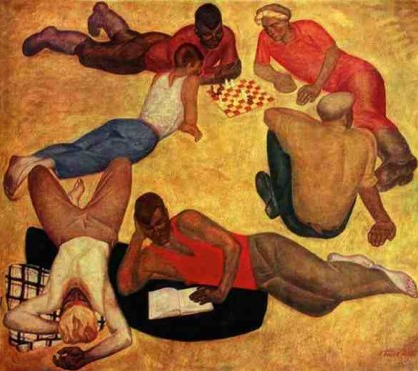 'The team is resting' by Victor Popkov, 1965