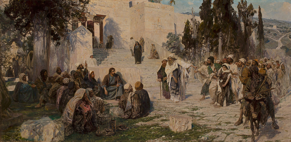 Vasili Polenov's, 'He that is without Sin,' 1908, sold at Bonhams, London,  for pounds 4.1m in November 2011.