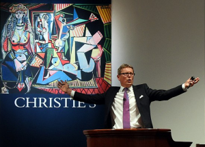 Jussi Pylkkanen auctions the Picasso in New York