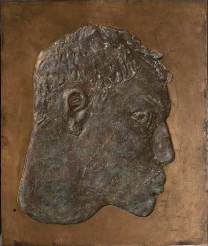 Sara Lebedeva, Boris Pasternak, bronze relief, 1961.