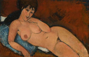 Modigliani's 'Nude on a blue cushion' allegedly acquired by Rybolovlev from Bouvier.