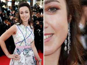Tatiana Bersheda in diamonds on the red carpet at Cannes.