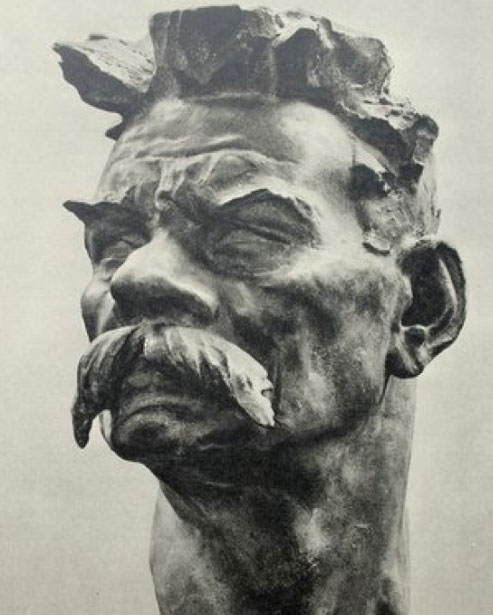 Maxim Gorky, bronze, 1938 by Ivan Shadr