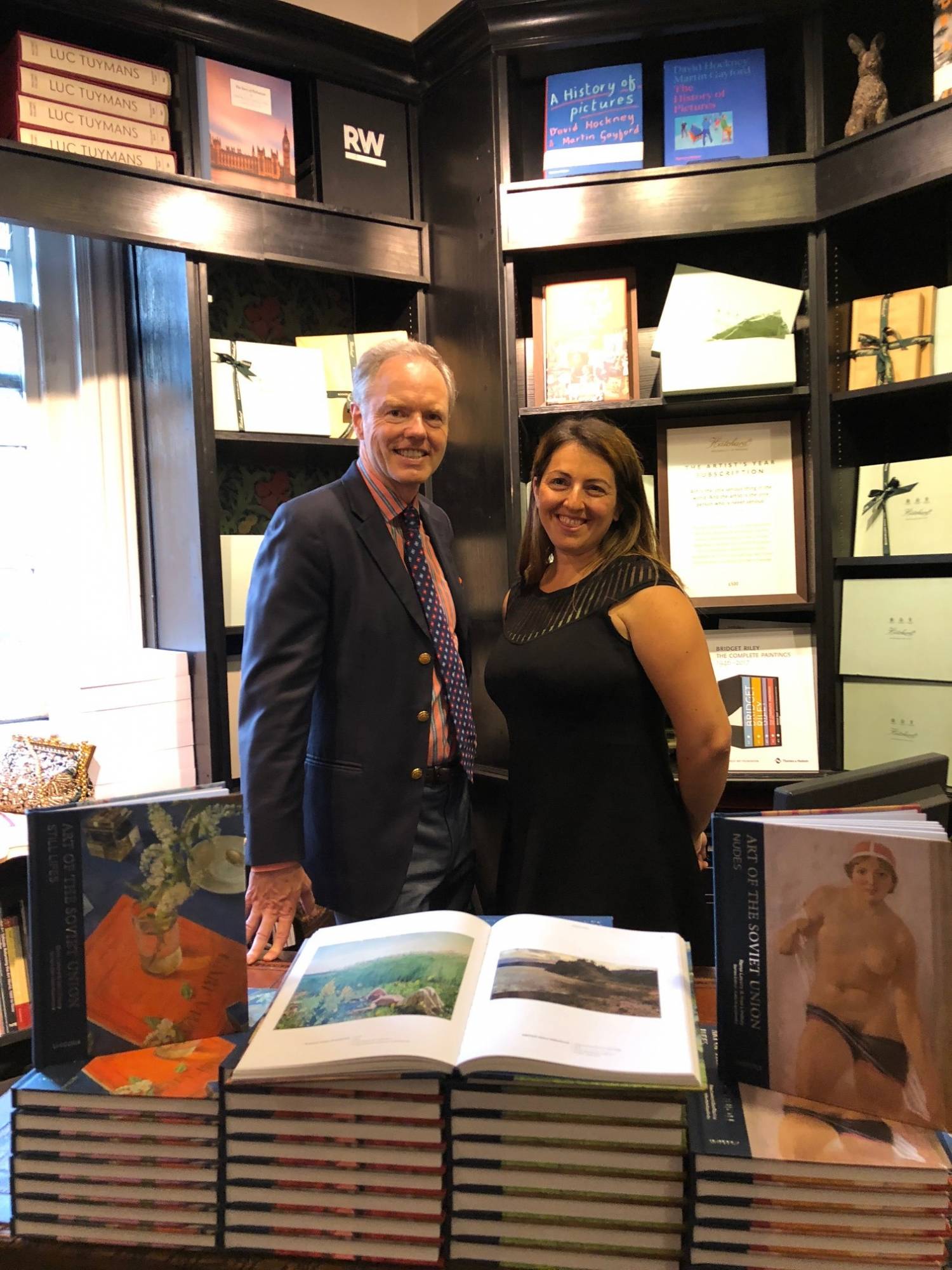 Ivan Lindsay and Rena Lavery at Hatchards at the book launch for The Art of Soviet Russia