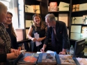 Ivan Lindsay and Rena Lavery at Hatchards signing copies of The Art of Soviet Russia